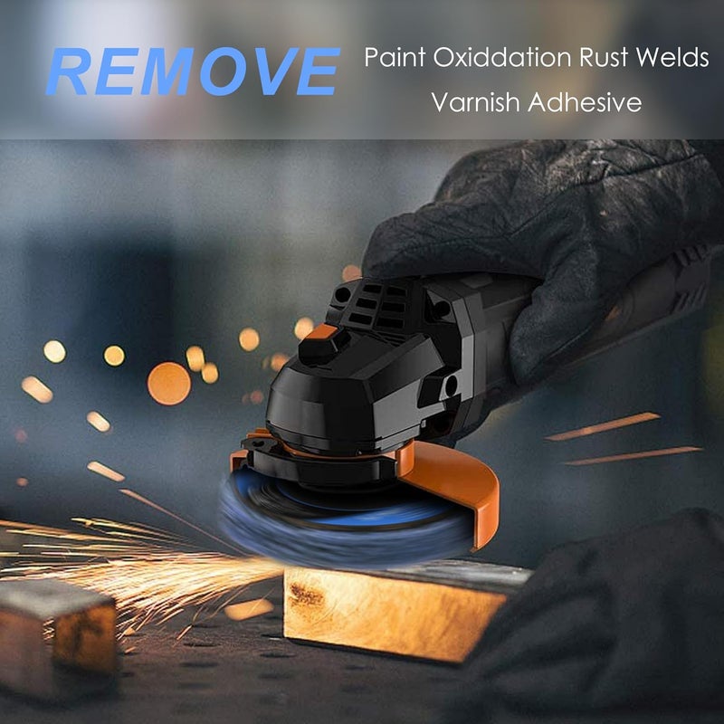WelderElite 12-Pack Blue Stripping Discs for Angle Grinder 4-1/2" x 7/8" – Rust Paint Oxide & Contaminant Removal for Metal Wood & Plastic Surfaces - Image 3